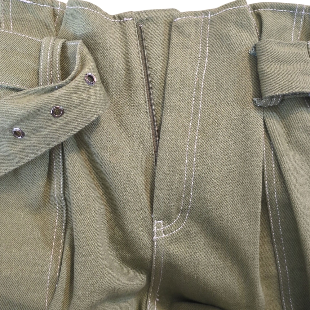 Whiteroom + Cactus Women Olive Green Belted Pants Size Xs - Picture 8 of 10